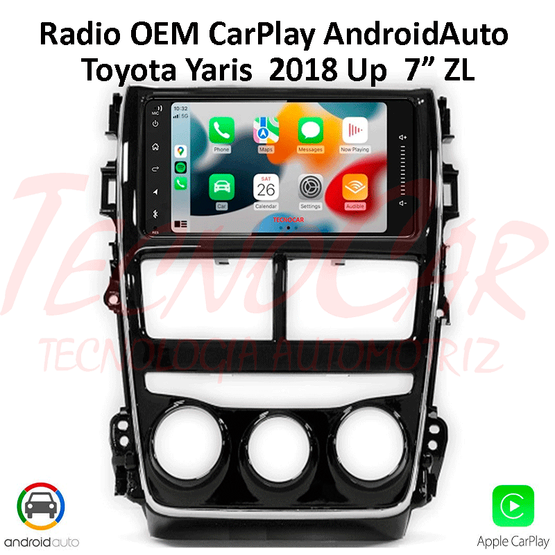 RADIO TOYOTA YARIS 2018 CARPLAY  / ANDROID AUTO / 7"